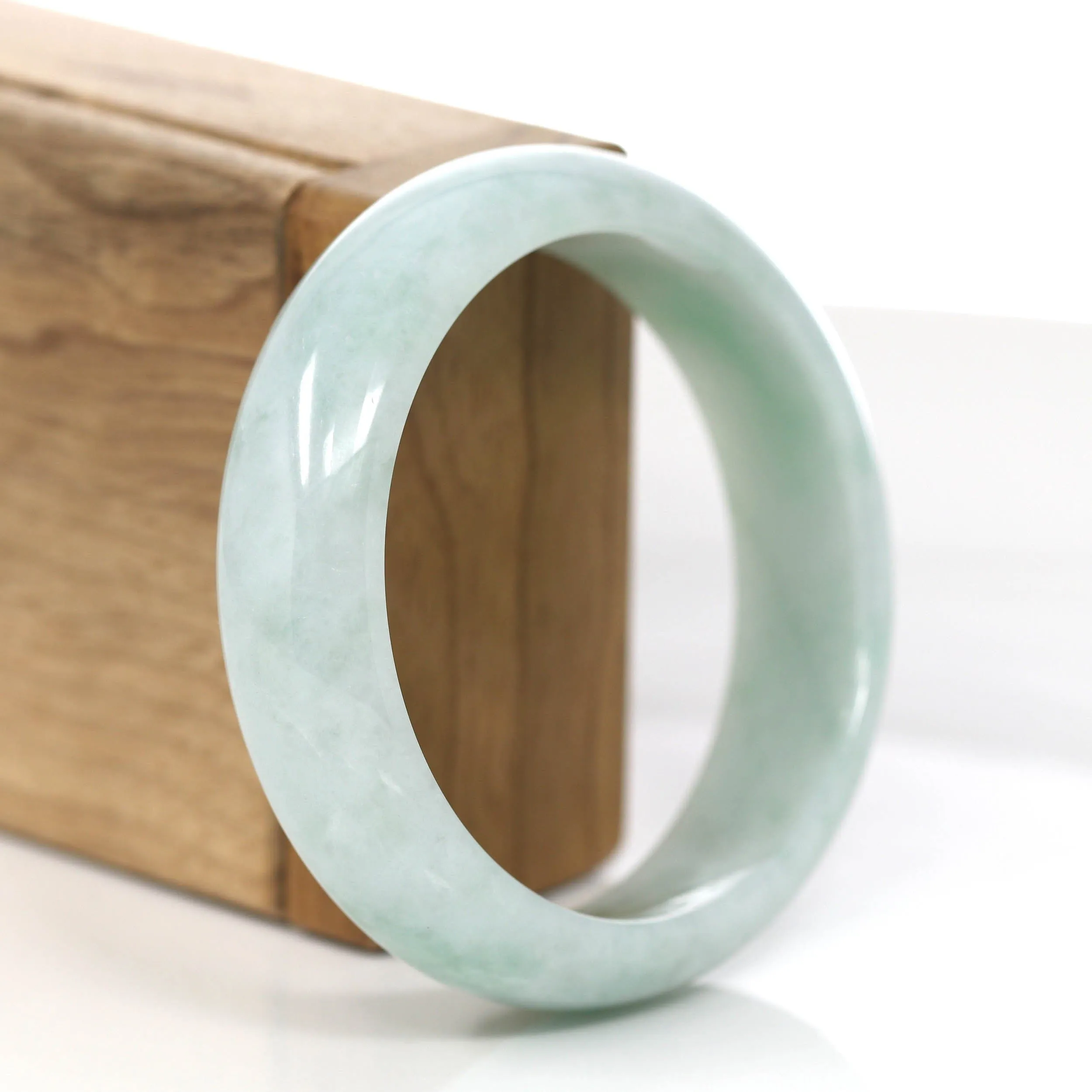 Baikalla Natural Lavender- Green Jadeite Jade Bangle Bracelet (57.68mm) #847