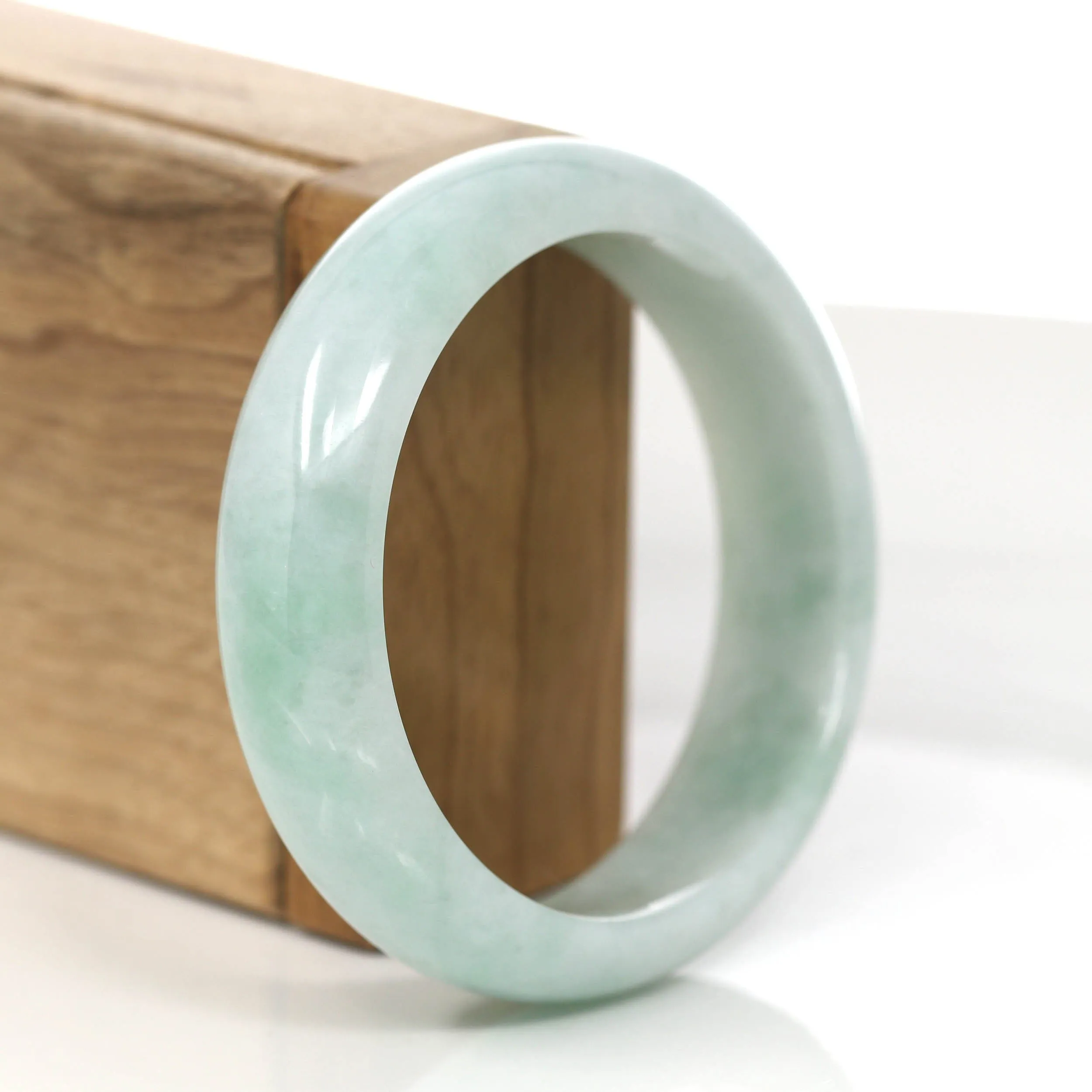 Baikalla Natural Lavender- Green Jadeite Jade Bangle Bracelet (57.68mm) #847