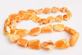 Baltic Amber Raw Butterscotch Necklace Unpolished Natural Untreated Chunky Healing Unisex 24″ 40.6 gram
