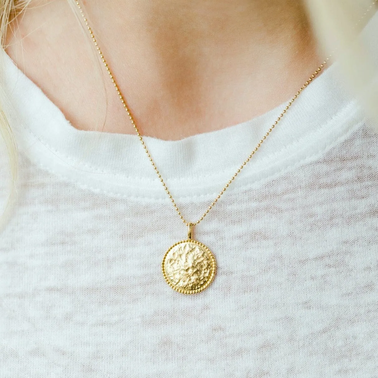 Beaded Coin Necklace