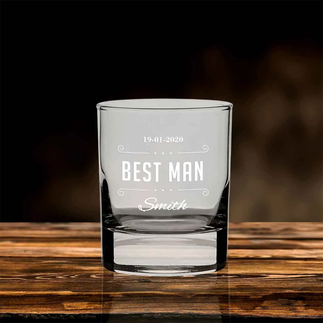 Beautiful Personalized Whiskey Glass - Wedding Gift - Best Man Gifts