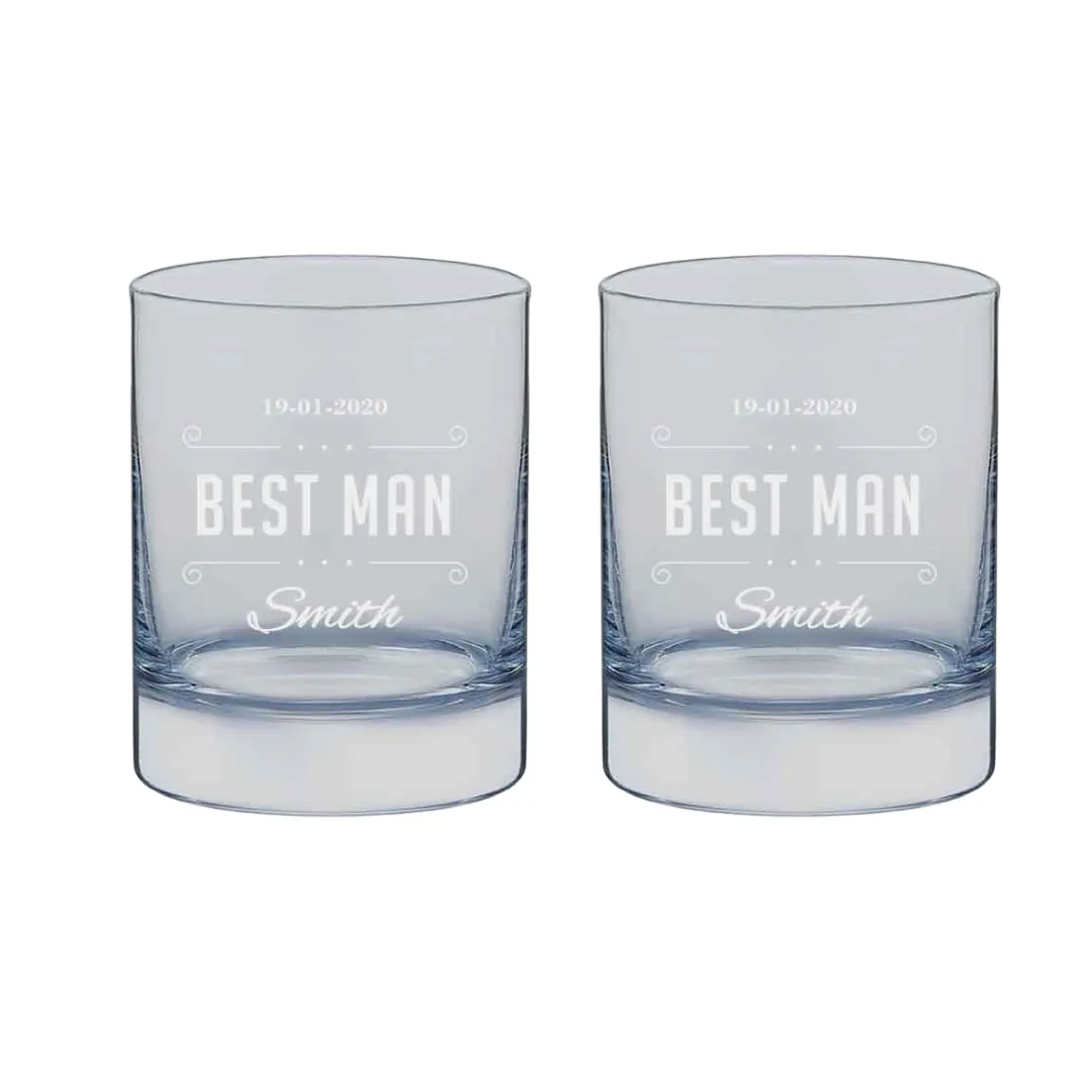 Beautiful Personalized Whiskey Glass - Wedding Gift - Best Man Gifts