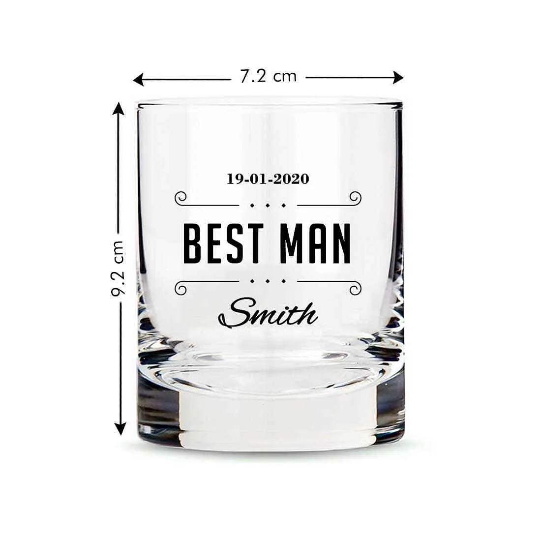 Beautiful Personalized Whiskey Glass - Wedding Gift - Best Man Gifts
