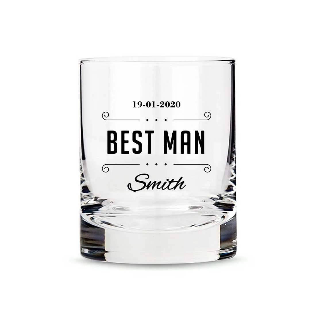Beautiful Personalized Whiskey Glass - Wedding Gift - Best Man Gifts