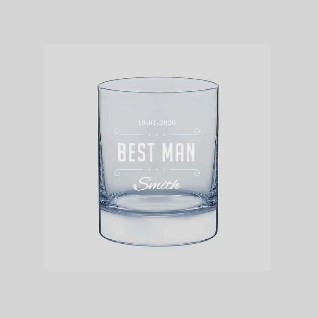 Beautiful Personalized Whiskey Glass - Wedding Gift - Best Man Gifts