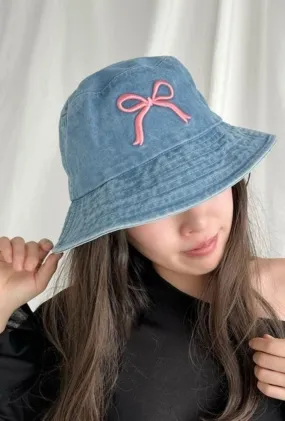 BHU410214 Embroidered Ribbon Design Bucket Hat