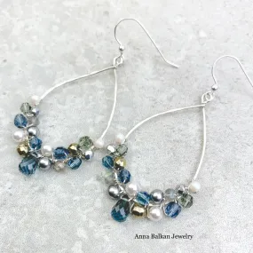 Black and White Anna Signature Hoops