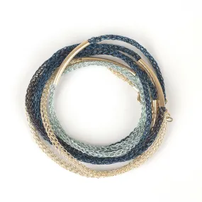 BLUE BOHO Wire crochet bracelet