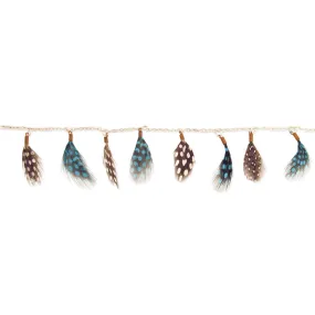 Blue Dotted Feather Anklet