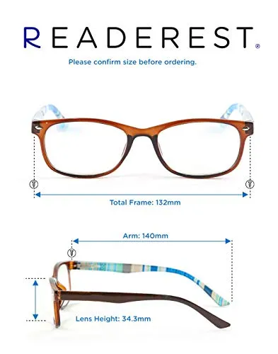 Blue-Light-Blocking-Reading-Glasses-Brown-Blue-2-00-Magnification-Computer-Glasses