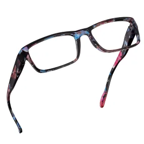 Blue-Light-Blocking-Reading-Glasses-Floral-2-50-Magnification Anti Glare