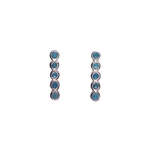 Blue Quartz Stud Earrings