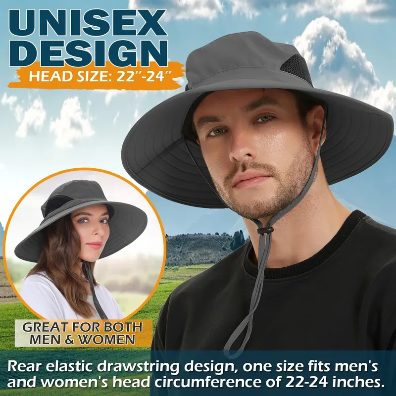 Boonie Hat - Waterproof Sun Hat - Wide Brim Bucket Style