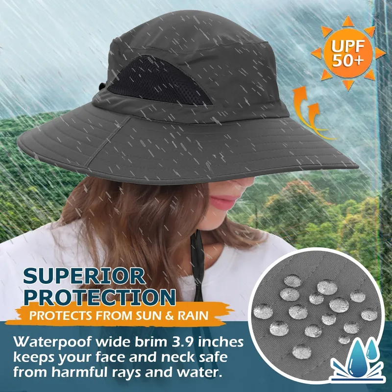 Boonie Hat - Waterproof Sun Hat - Wide Brim Bucket Style