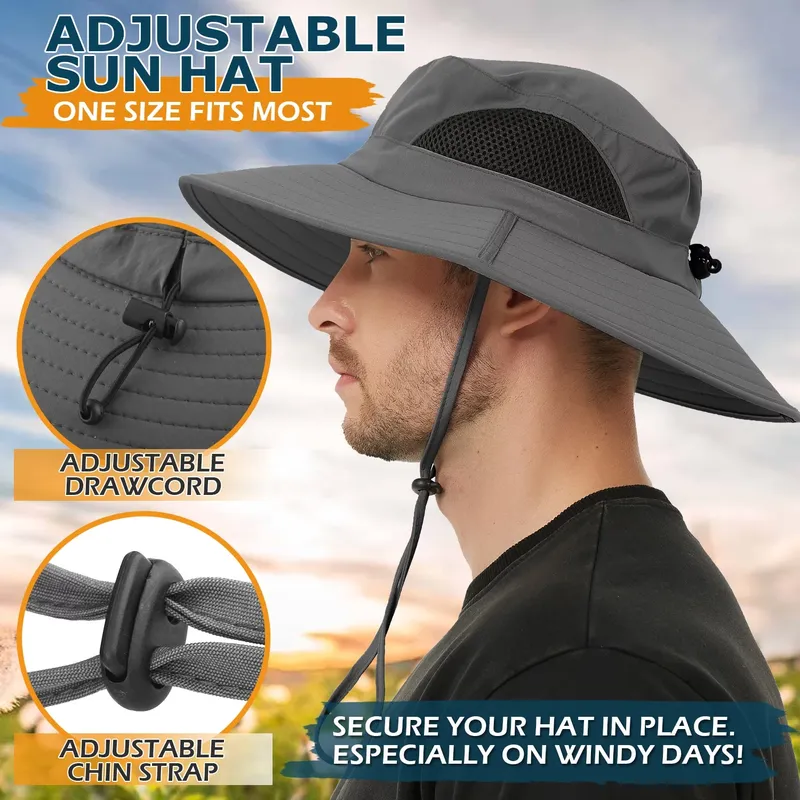Boonie Hat - Waterproof Sun Hat - Wide Brim Bucket Style
