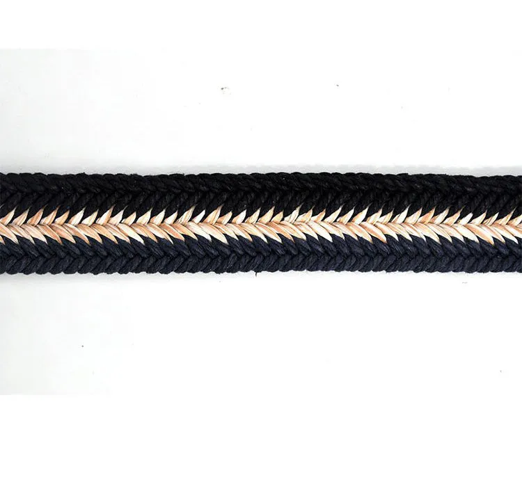 Braided Cotton Soft Stretch Woven Casual Jean Mens Belts 1-3/8" Wide