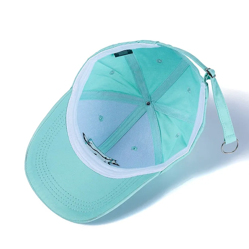 Brand Stylish Cotton Hats For Women Fashion Kpop Style Fox Animal Embroidery Baseball Cap Female Outdoor Popular Hat Cap