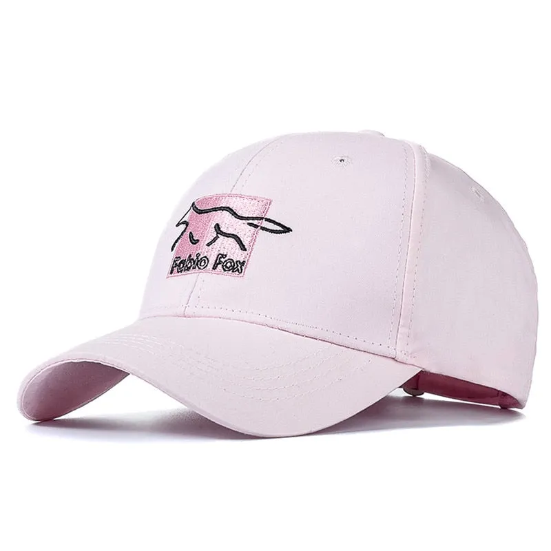 Brand Stylish Cotton Hats For Women Fashion Kpop Style Fox Animal Embroidery Baseball Cap Female Outdoor Popular Hat Cap