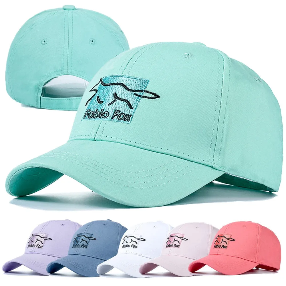 Brand Stylish Cotton Hats For Women Fashion Kpop Style Fox Animal Embroidery Baseball Cap Female Outdoor Popular Hat Cap