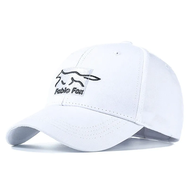 Brand Stylish Cotton Hats For Women Fashion Kpop Style Fox Animal Embroidery Baseball Cap Female Outdoor Popular Hat Cap