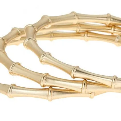 Brush Gold Harper Bamboo Bangle