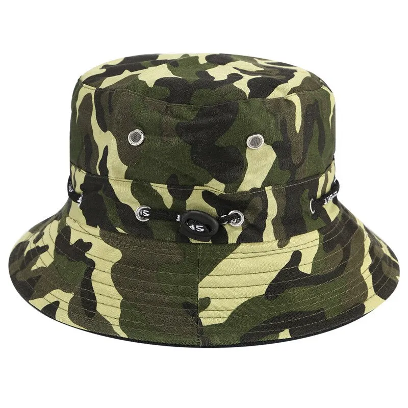 Bucket Hat For Men Women Unisex Beach Sun Hats Street Headwear Fisherman Outdoor Cap Summer Panama Adjustable Travel Caps