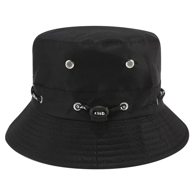 Bucket Hat For Men Women Unisex Beach Sun Hats Street Headwear Fisherman Outdoor Cap Summer Panama Adjustable Travel Caps
