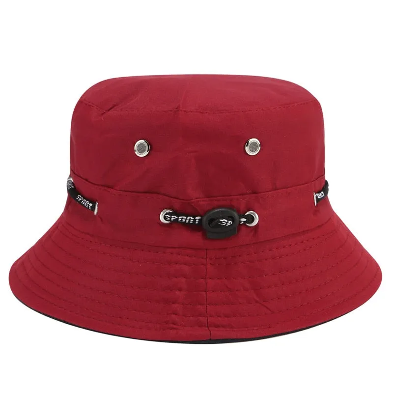 Bucket Hat For Men Women Unisex Beach Sun Hats Street Headwear Fisherman Outdoor Cap Summer Panama Adjustable Travel Caps