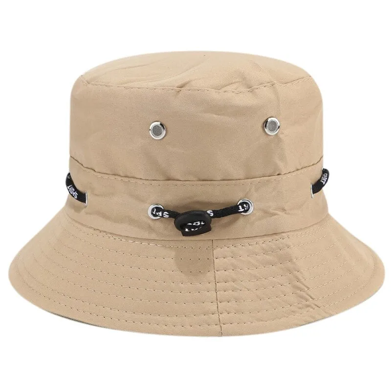 Bucket Hat For Men Women Unisex Beach Sun Hats Street Headwear Fisherman Outdoor Cap Summer Panama Adjustable Travel Caps