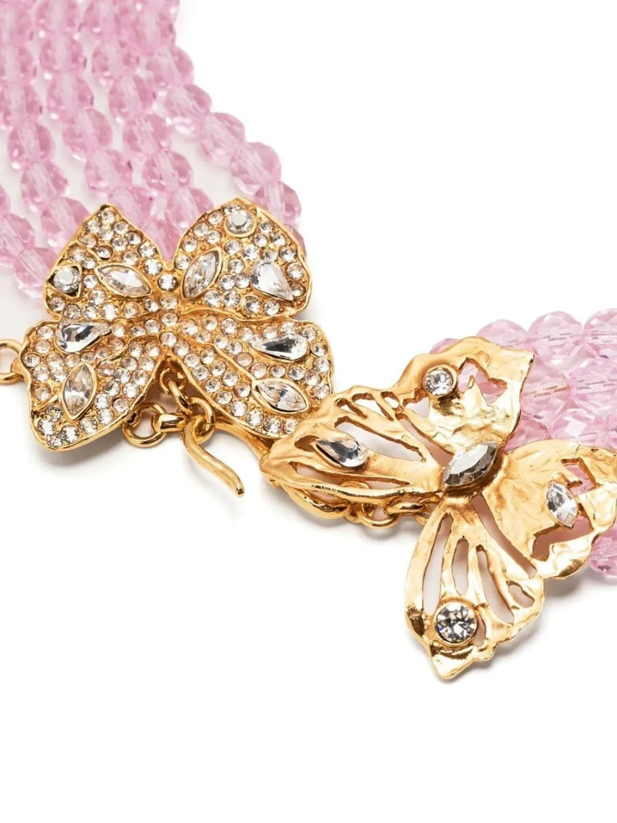 Butterfly-motif Beaded Necklace