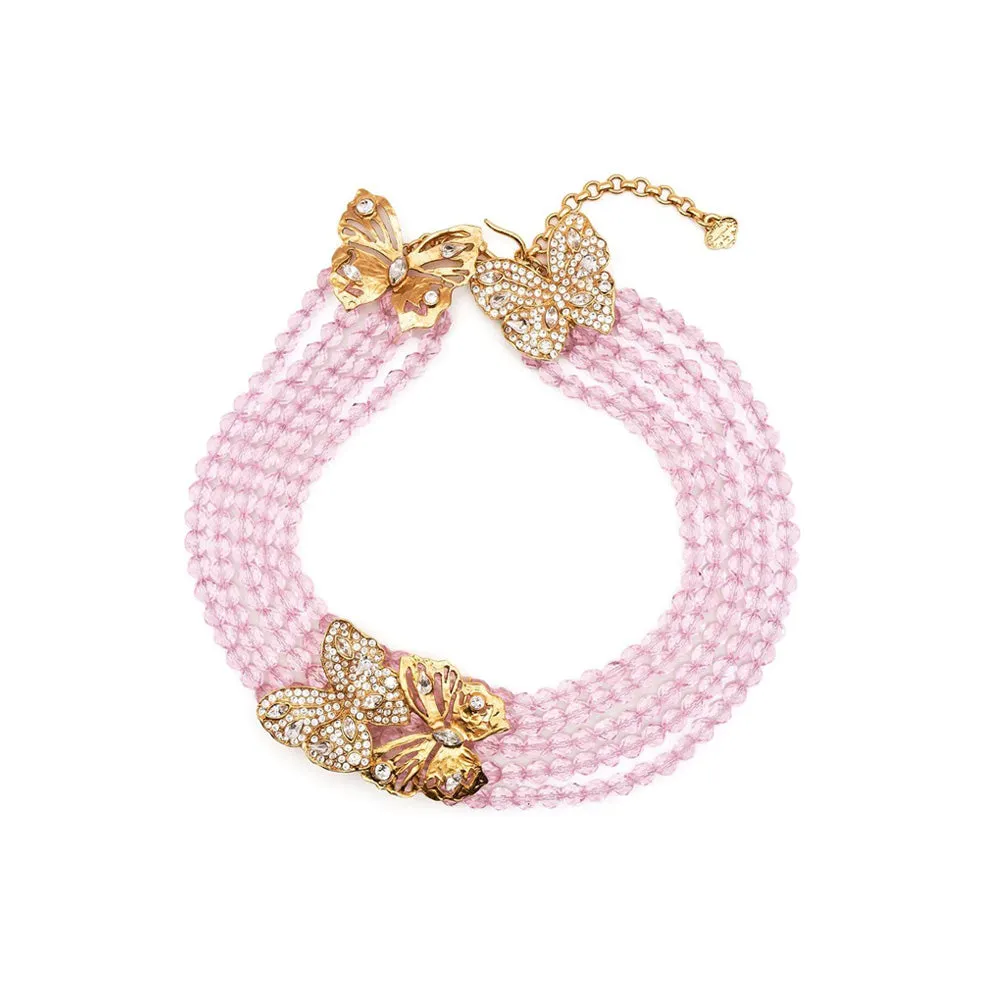Butterfly-motif Beaded Necklace