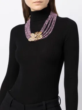 Butterfly-motif Beaded Necklace