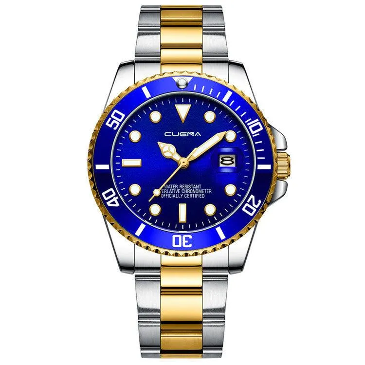 Calendar Fashion Quartz Watch with Steel Band - Timeless Elegance and Functionality