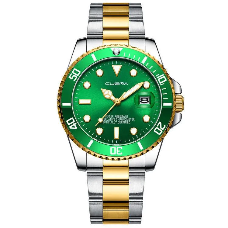 Calendar Fashion Quartz Watch with Steel Band - Timeless Elegance and Functionality