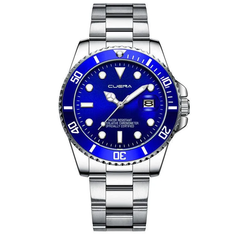 Calendar Fashion Quartz Watch with Steel Band - Timeless Elegance and Functionality
