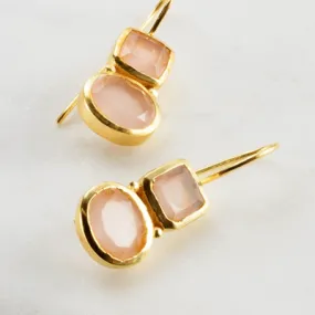 Camila Earring | Rose Quartz