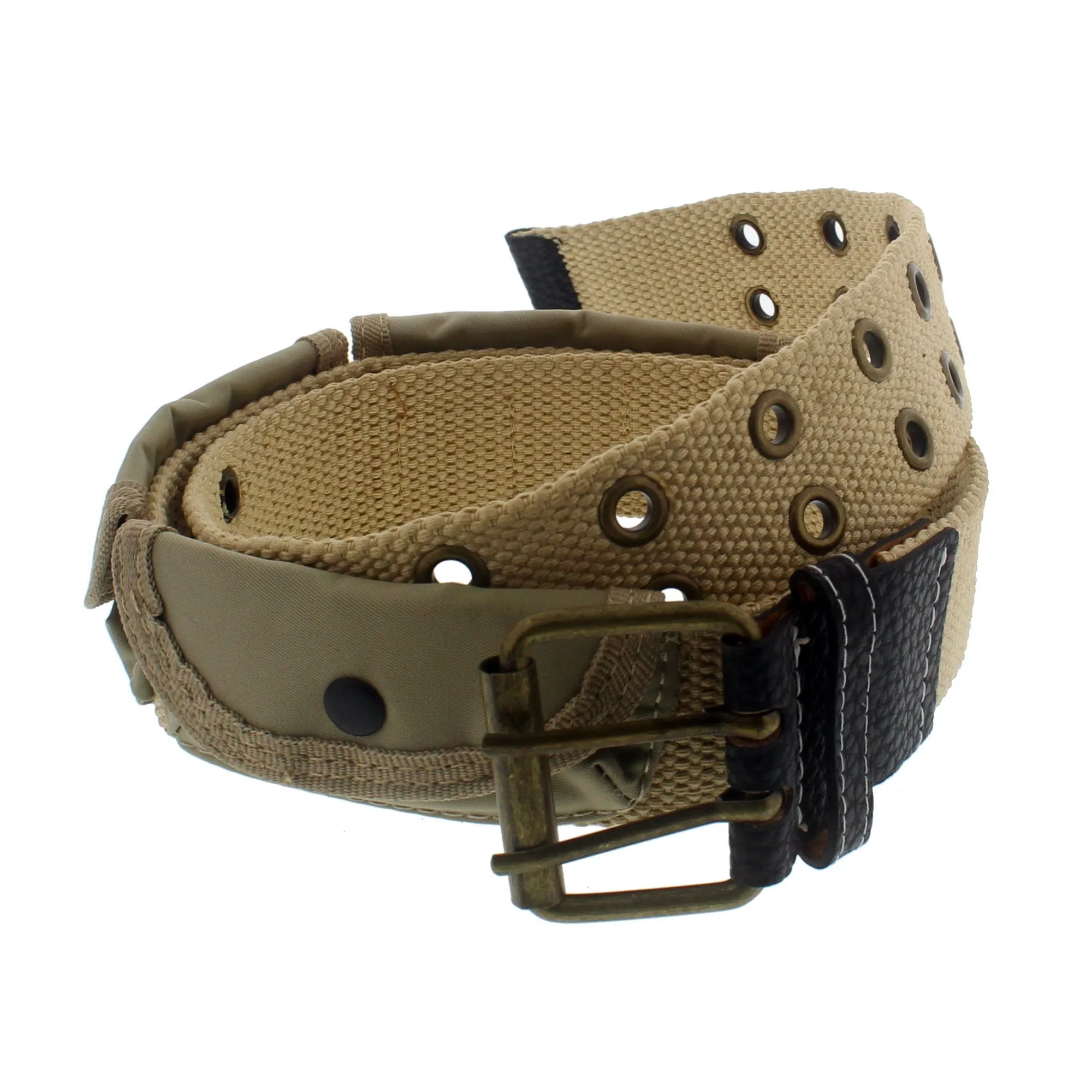 Canvas Belt with 3 Pockets (106cm Length, 3.5cm Width)