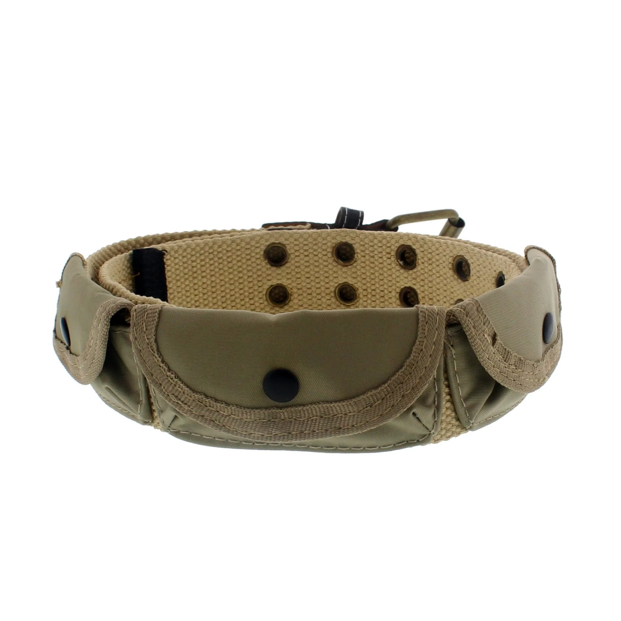Canvas Belt with 3 Pockets (106cm Length, 3.5cm Width)