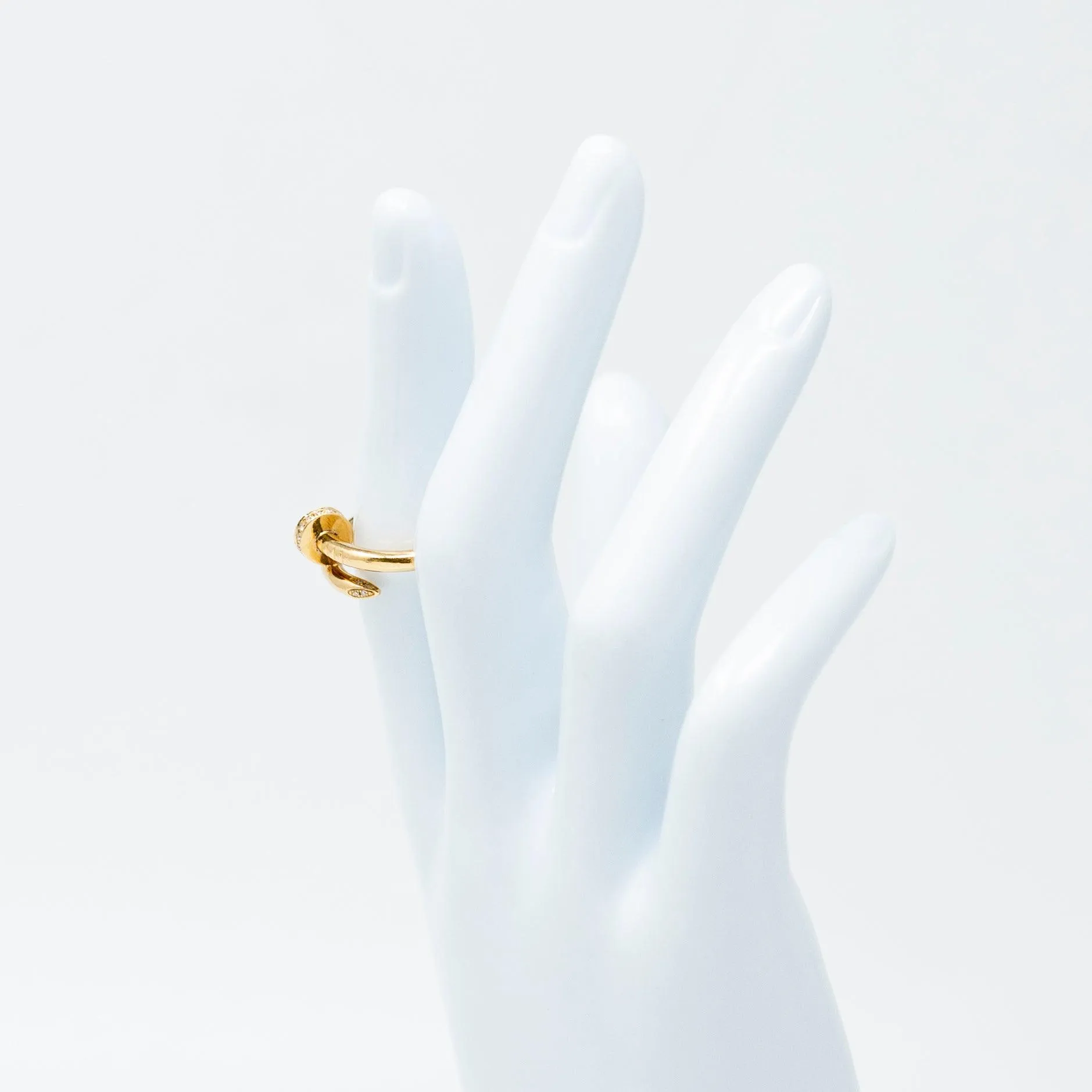 Cartier Yellow Gold Diamond Juste Un Clou Ring 60