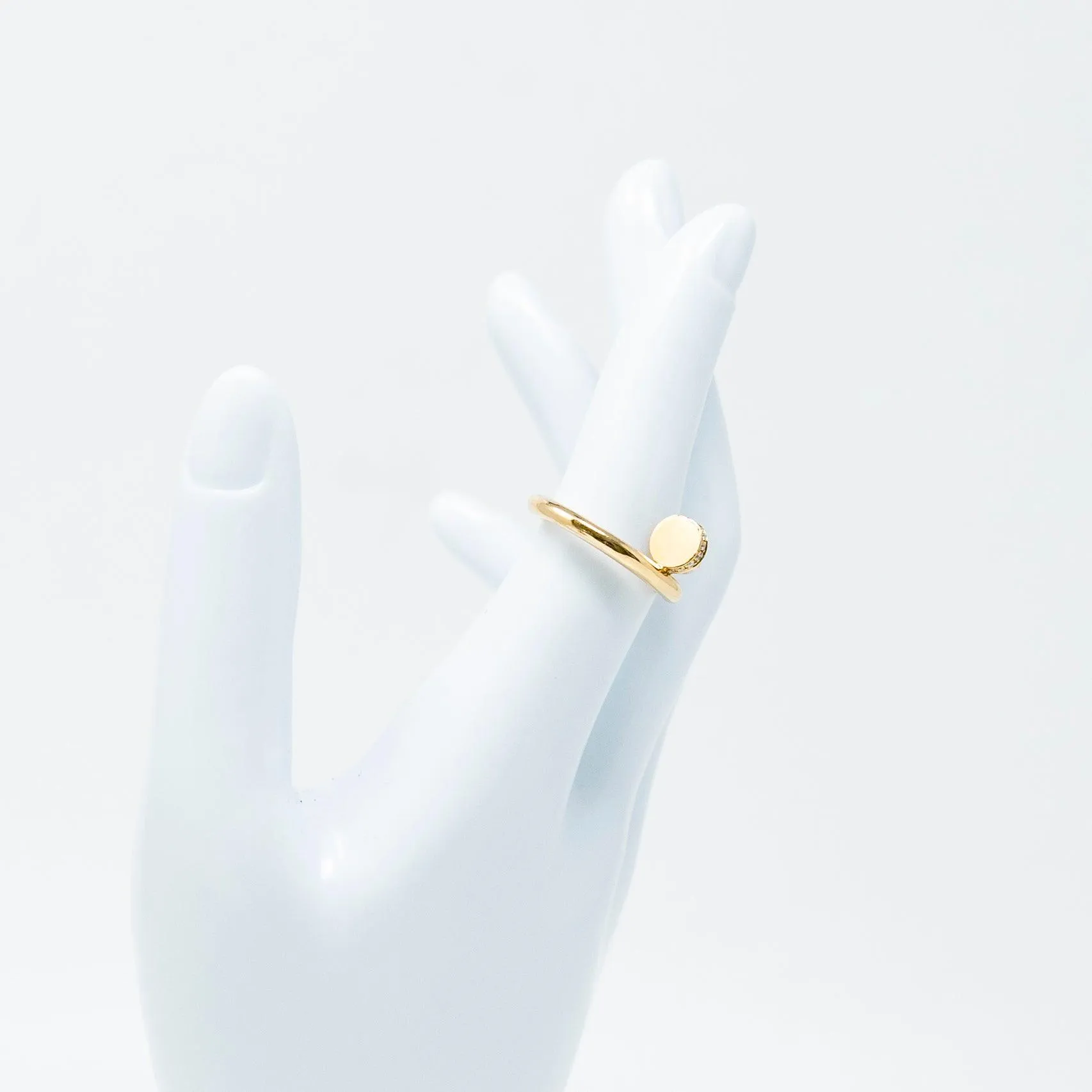 Cartier Yellow Gold Diamond Juste Un Clou Ring 60