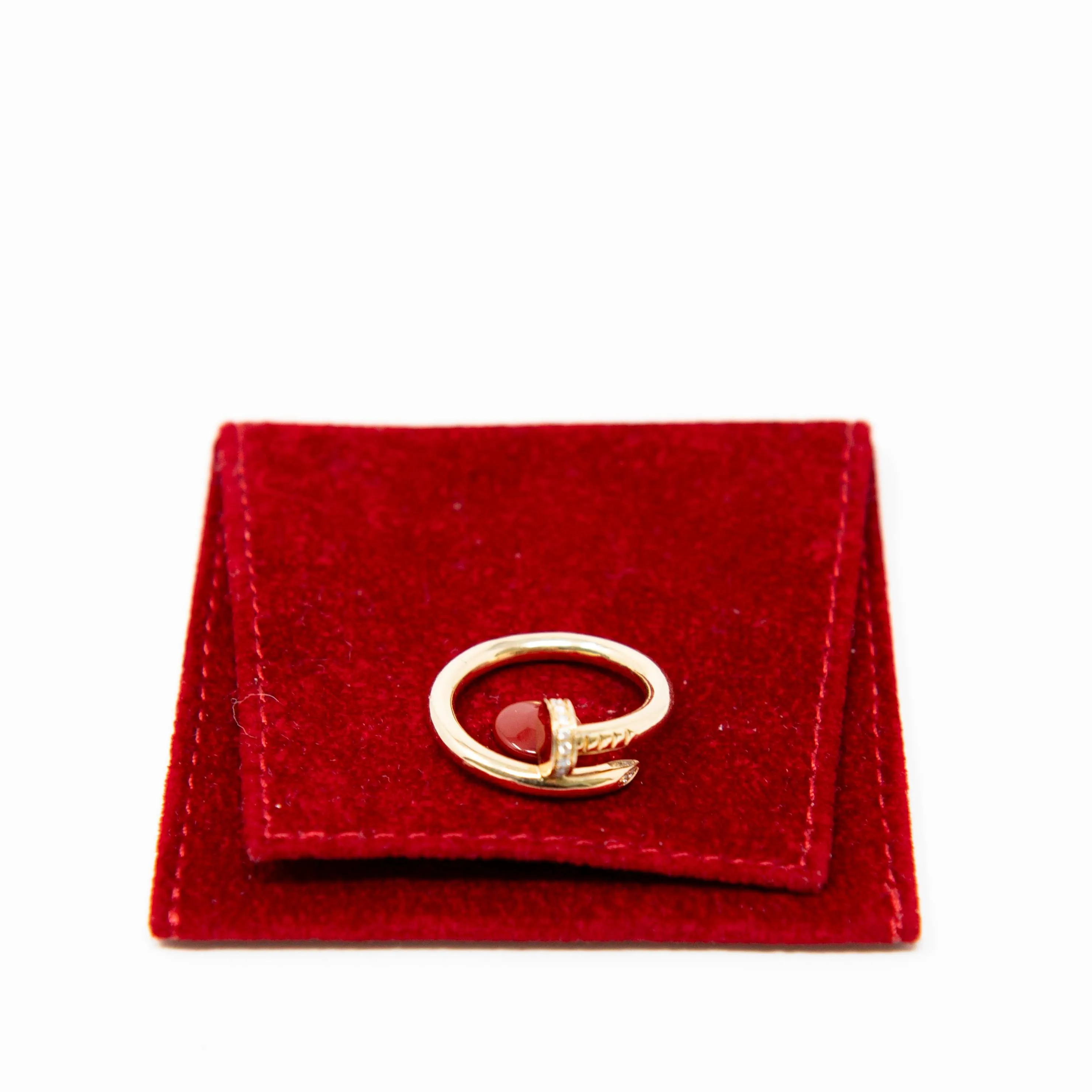 Cartier Yellow Gold Diamond Juste Un Clou Ring 60
