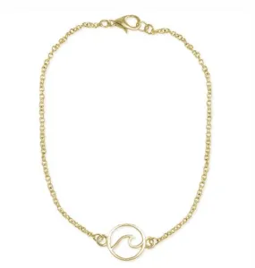 Catch a Wave Anklet Gold