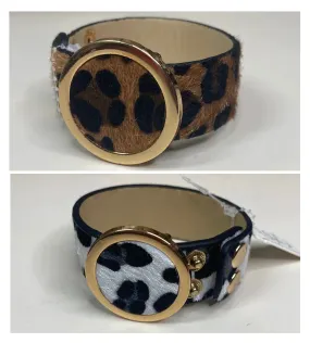 Cheetah Snap Closure Bracelets