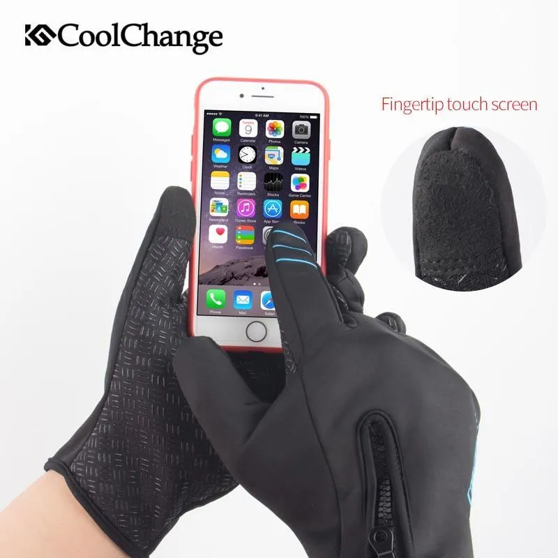 CoolChange Cycling Full Finger Windproof Touch Screen Gloves