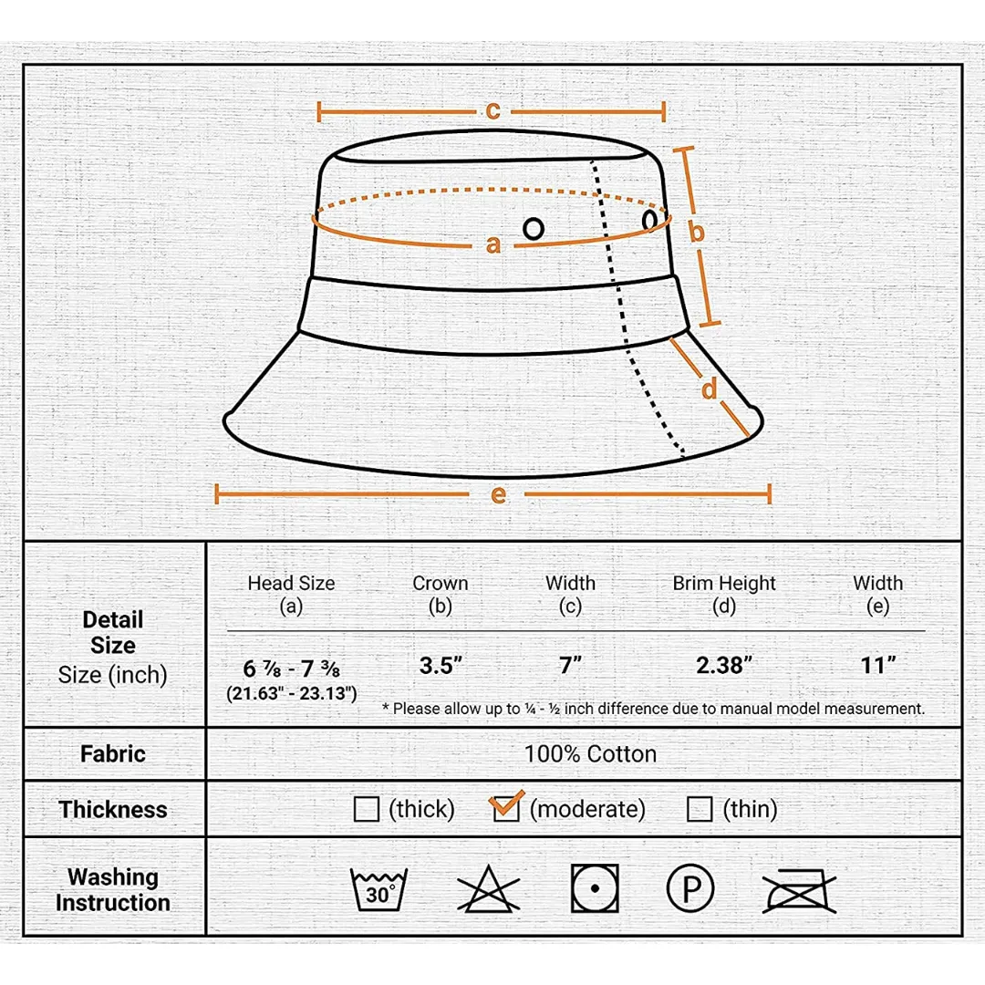 Cotton Bucket Hat, Unisex Cap (Army Green)