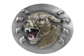 Cougar Head And Claws Belt Buckle