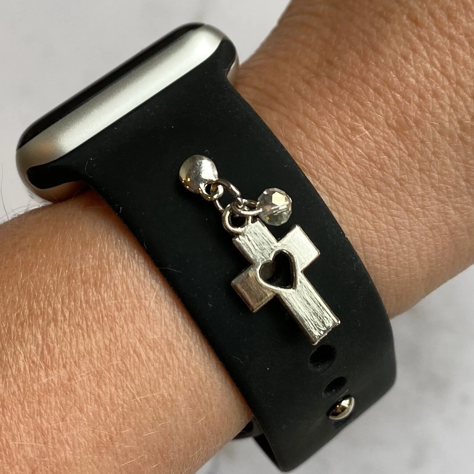 Cross Watchband Stud, Apple Watchband Charms, Watchband Charms, Watchband Jewelry, Cross Jewelry, Christian Gift, Bible Study