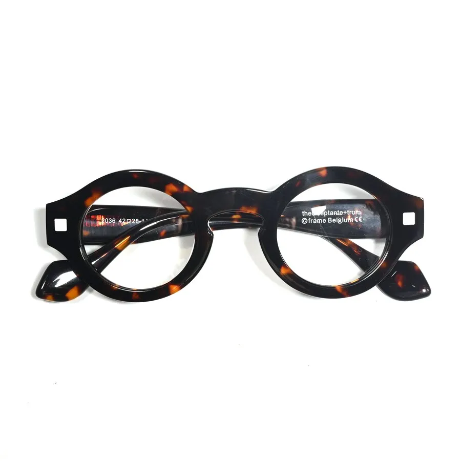 Cubojue Unisex Full Rim Small Round Acetate Hyperopic Reading Glasses 2036