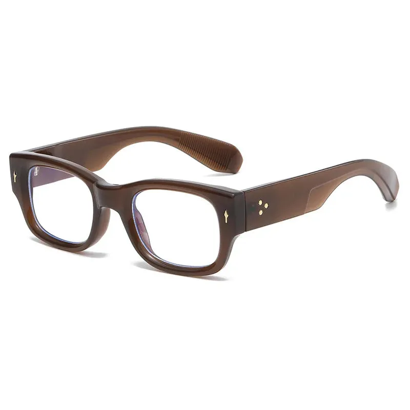 Cubojue Unisex Full Rim Square Plastic Reading Glasses C2