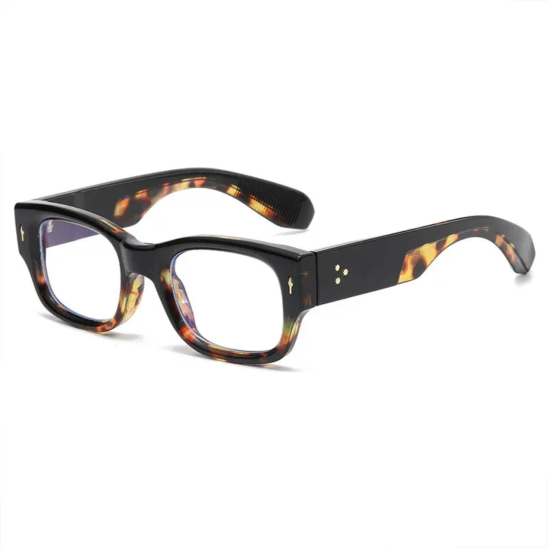 Cubojue Unisex Full Rim Square Plastic Reading Glasses C2